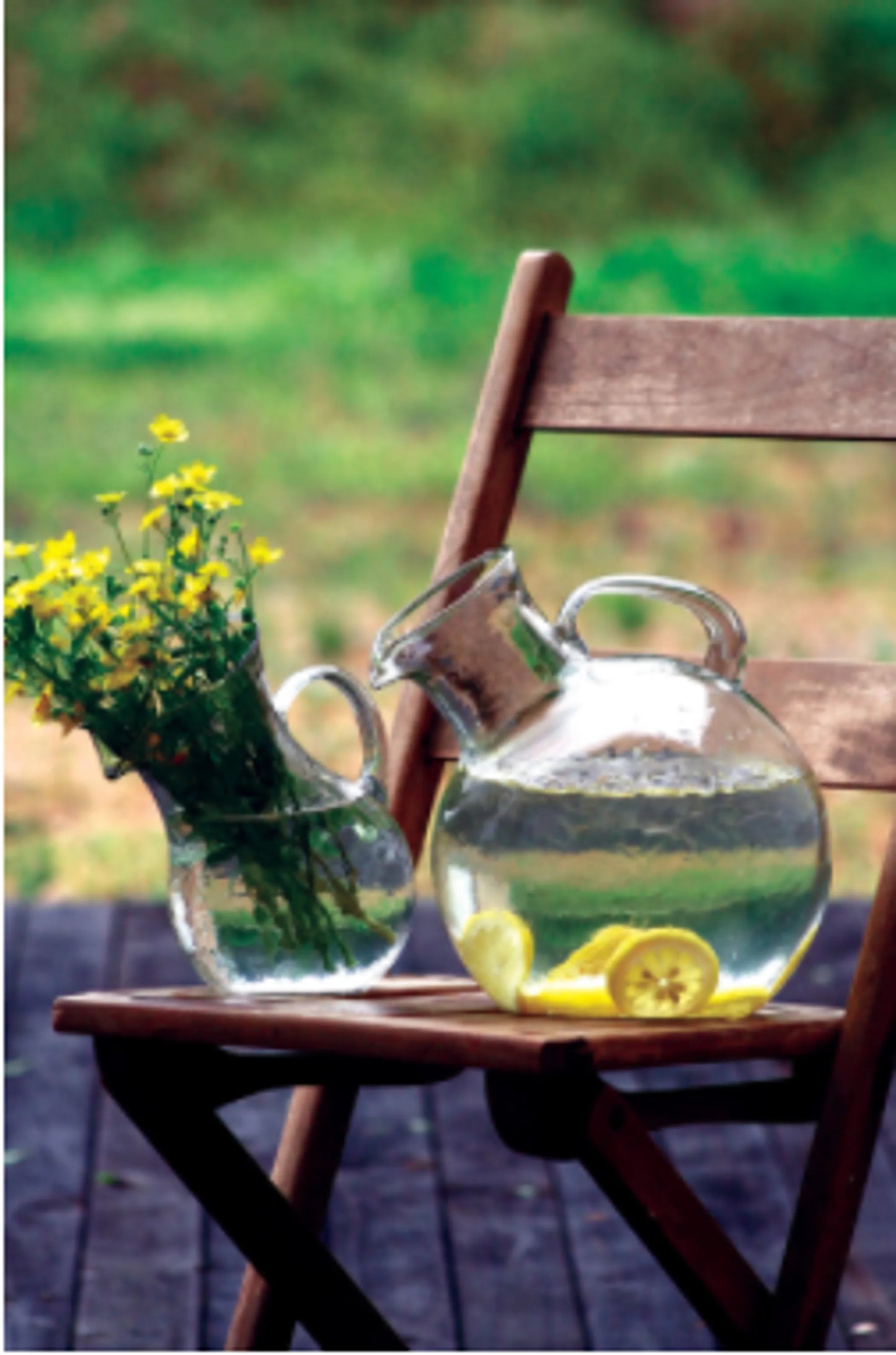 Small Glass Tilted Pitcher