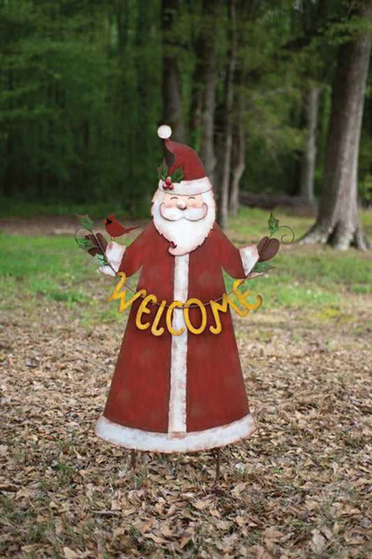 Welcome Santa Yard Art