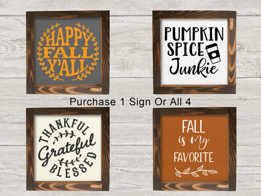 Fall Themed Mini Sign Collection