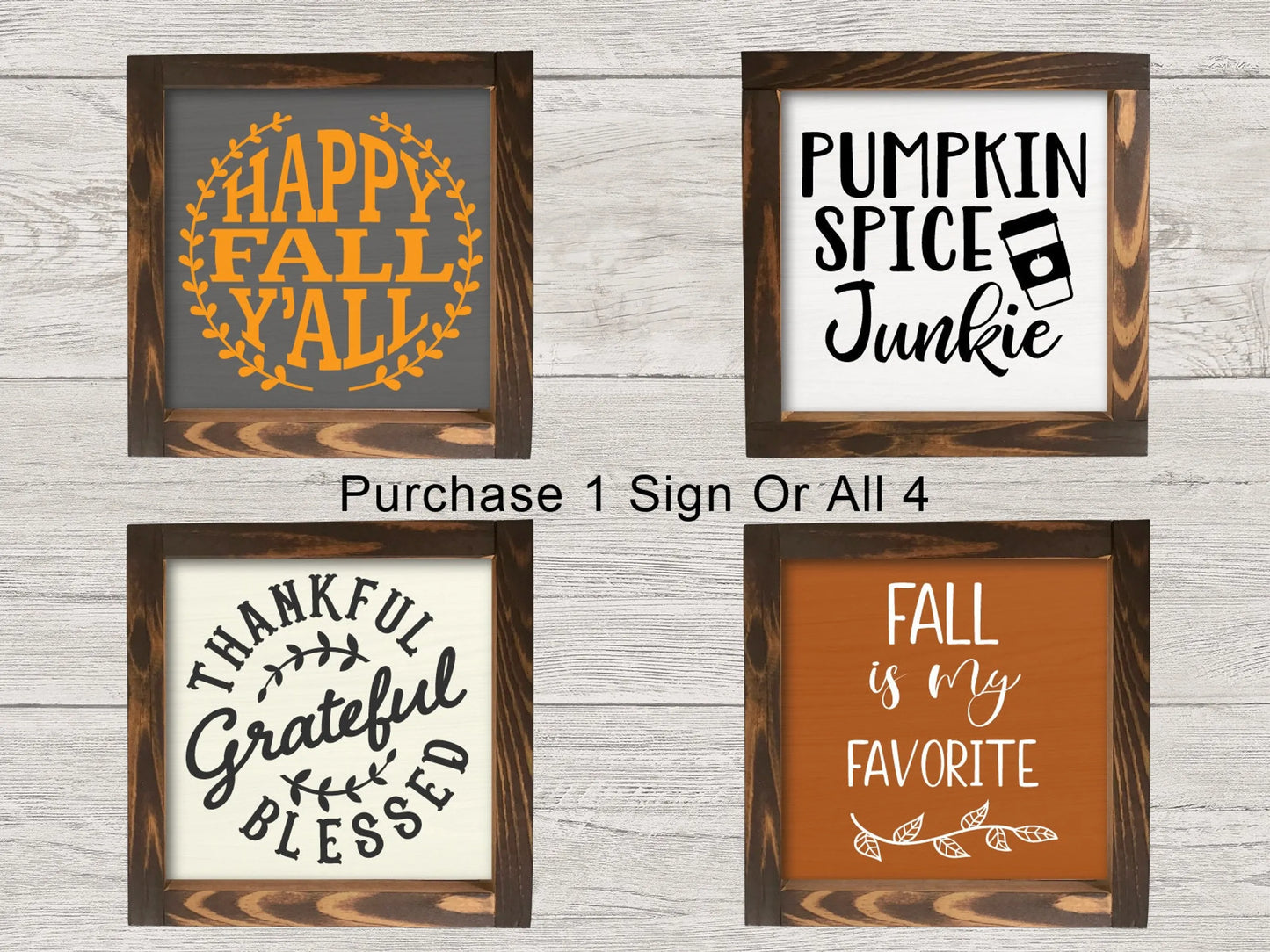 Fall Themed Mini Sign Collection