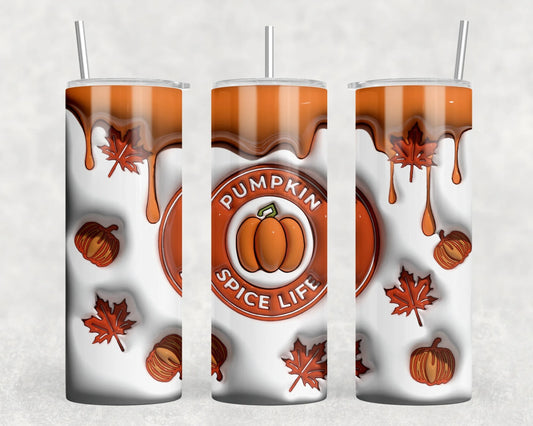 Pumpkin Spice Life - 20 oz Steel Tumbler (With Or Without Bluetooth Speaker)