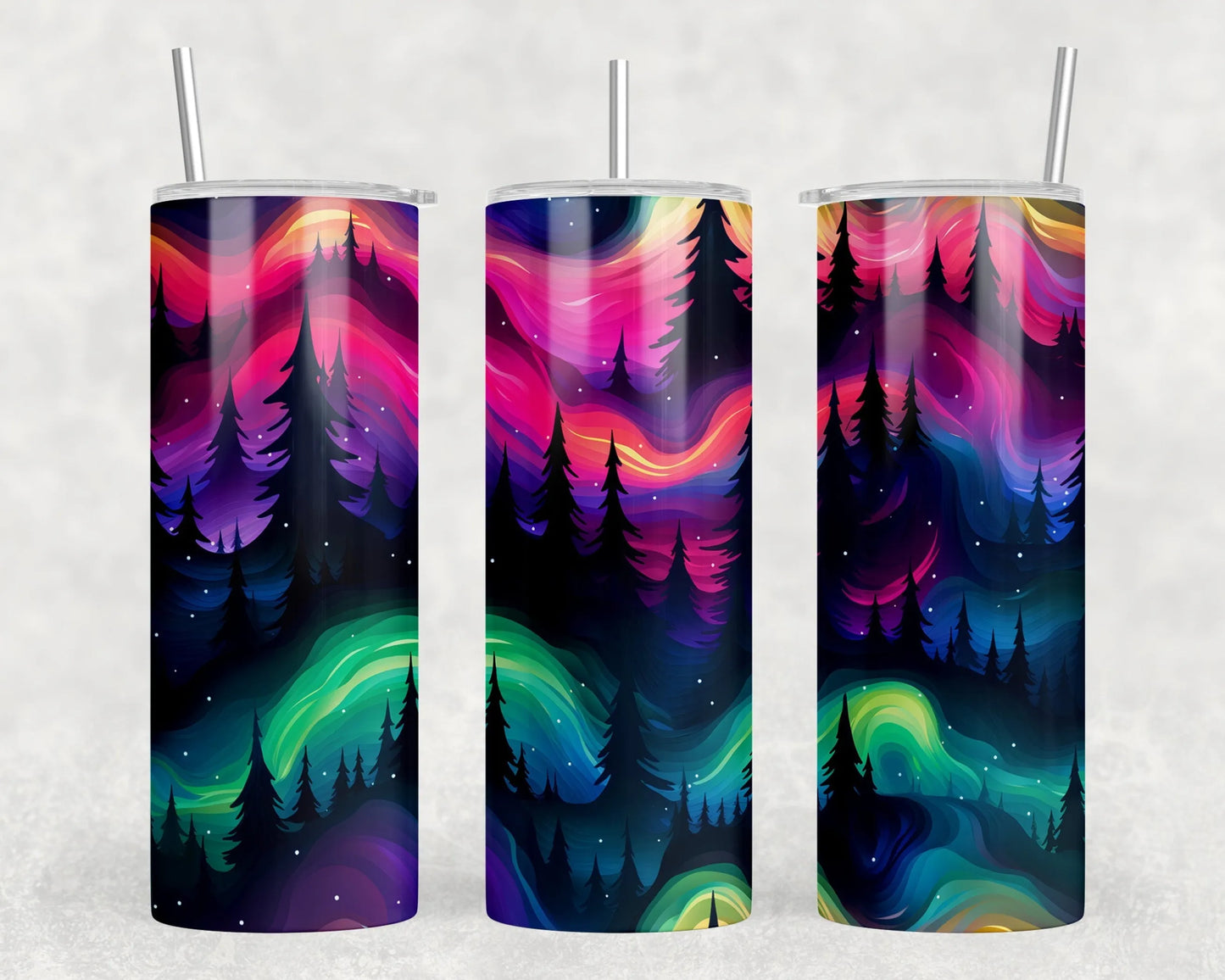 Northern Lights - 20 oz Steel Tumbler (With Or Without Bluetooth Speaker)