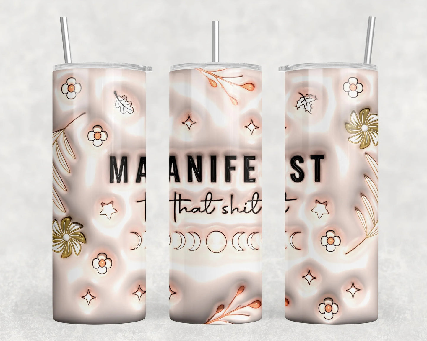 Manifest That Shit - 20 oz Steel Tumbler (With Or Without Bluetooth Speaker)