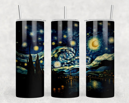 Starry Night - 20 oz Steel Tumbler (With Or Without Bluetooth Speaker)