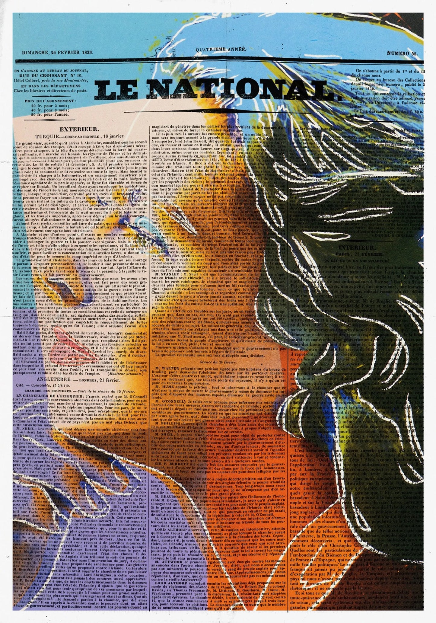 Ingrid Bergman Newspaper Glass Wall Art