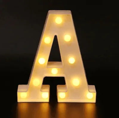 Letras del alfabeto LED