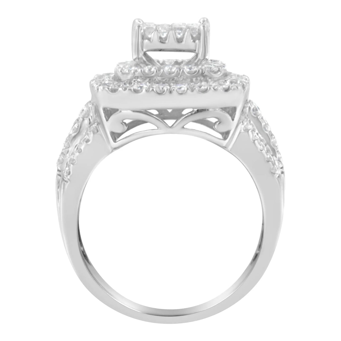 14KT White Gold Diamond Cocktail Ring