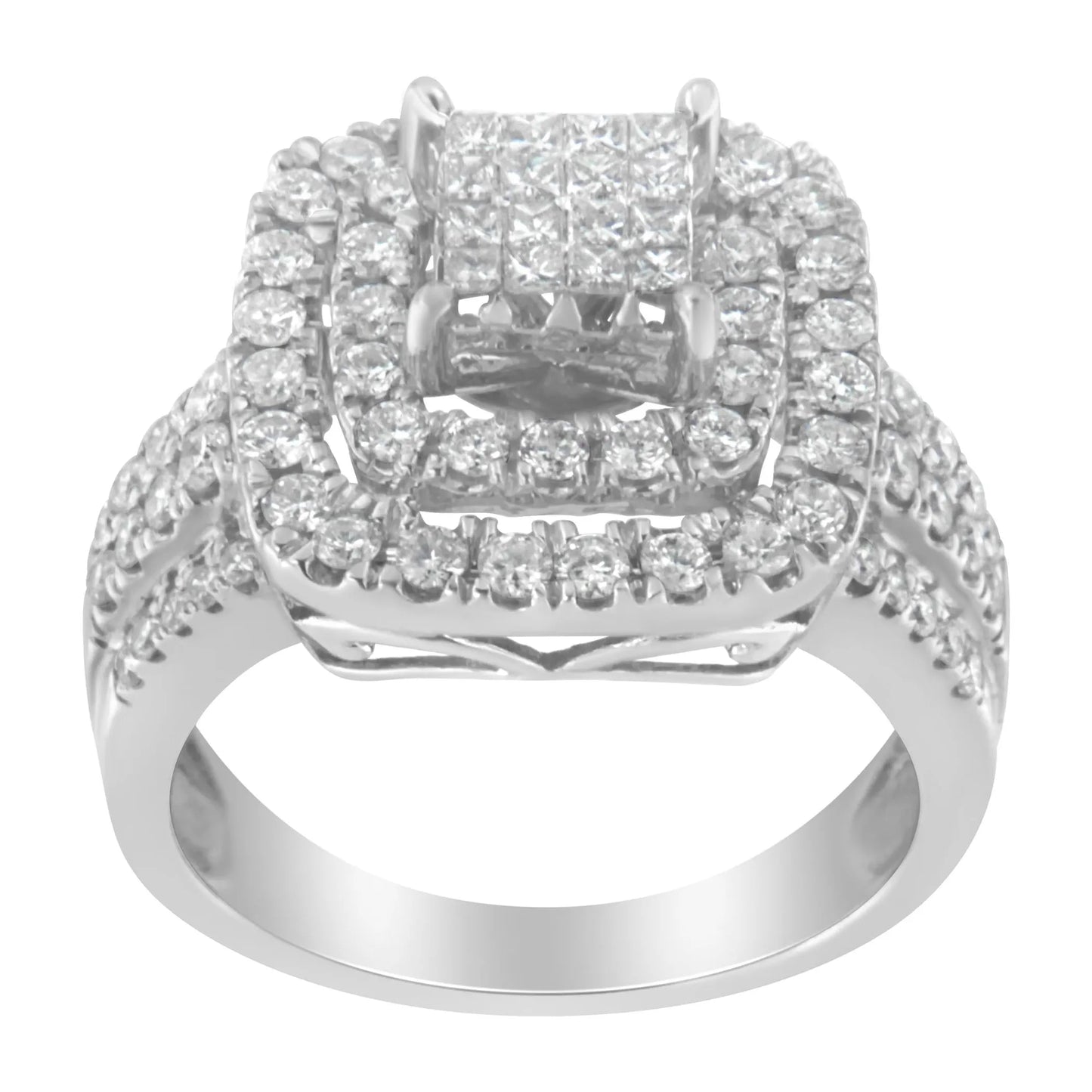 14KT White Gold Diamond Cocktail Ring