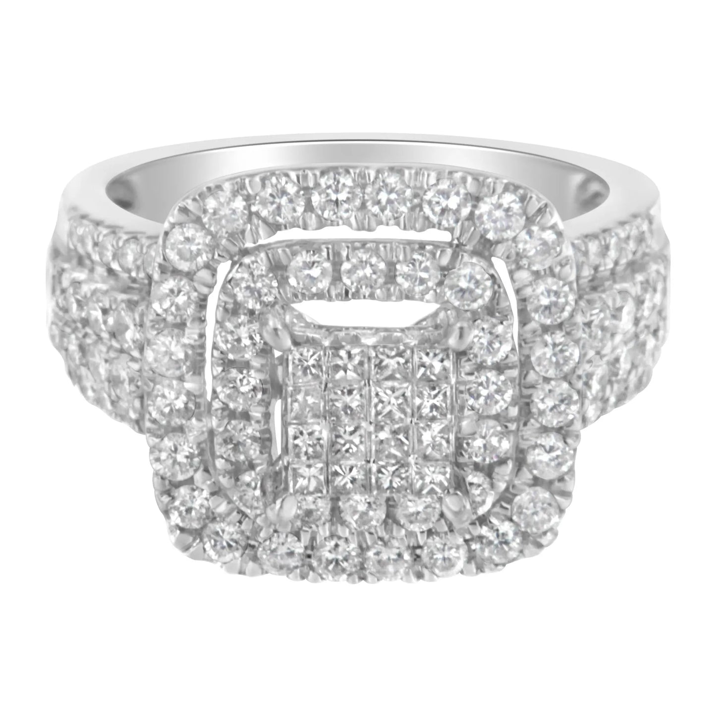 14KT White Gold Diamond Cocktail Ring