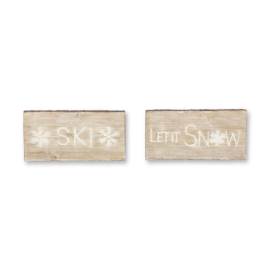 Let It Snow y Ski Plaque