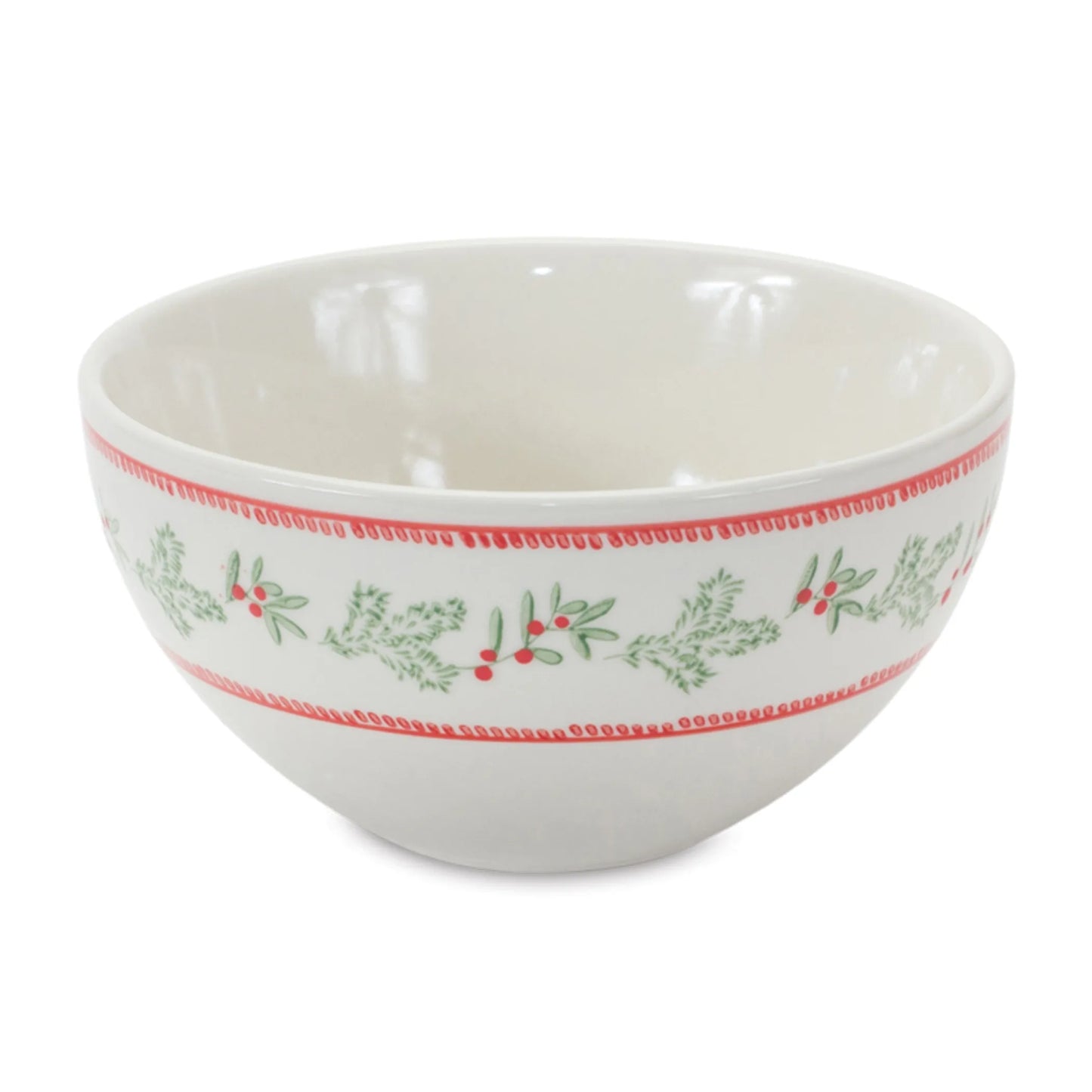 Stoneware Mistletoe Bowl