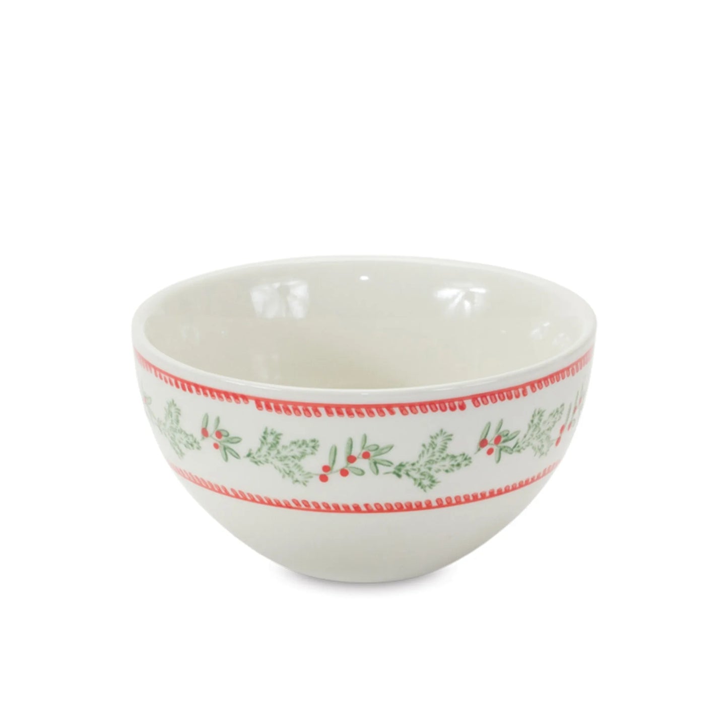 Stoneware Mistletoe Bowl