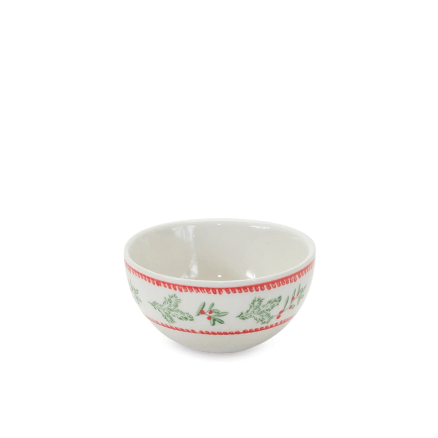 Stoneware Mistletoe Bowl