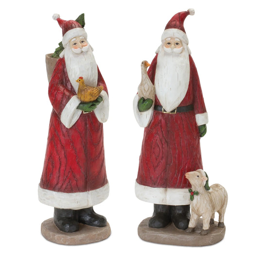 Farmhouse Santa Figurine