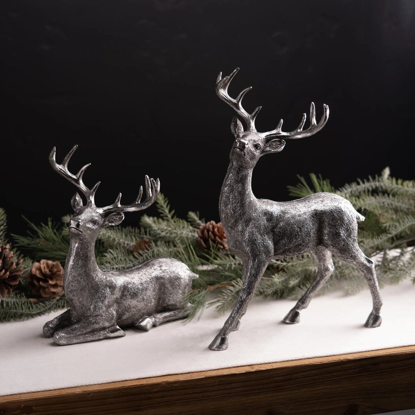 Silver Deer Statue