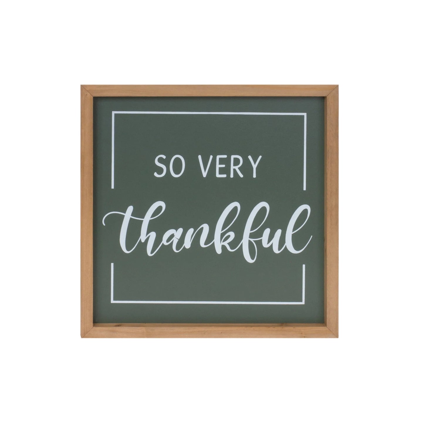 Gather and Thankful Sentiment Sign