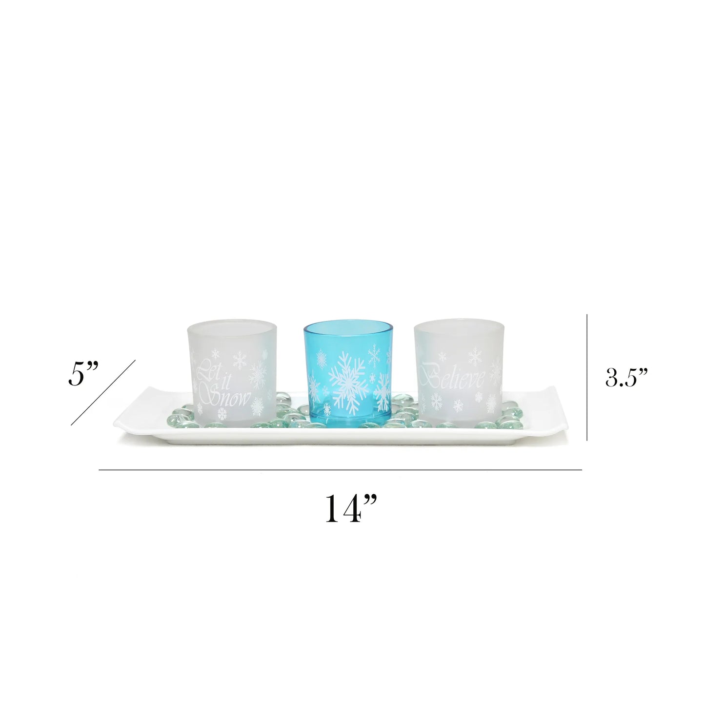 Elegant Designs Winter Wonderland Candle (Set of 3)