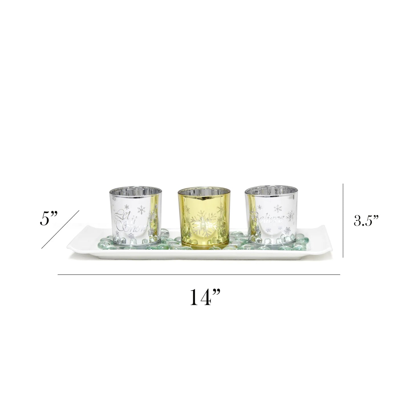 Elegant Designs Winter Wonderland Candle (Set of 3)