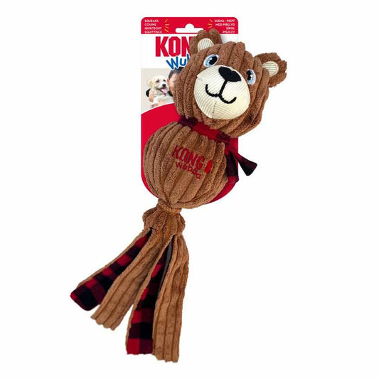 Oso de peluche de pana Wubba(TM) de KONG Holiday, grande