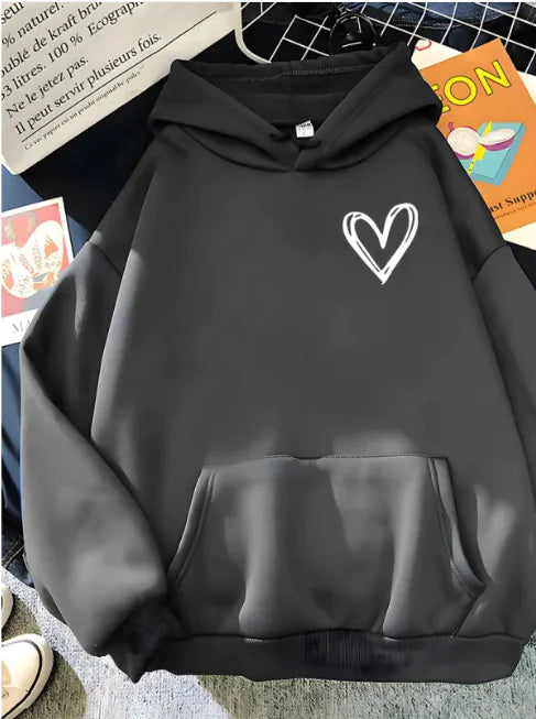 Sudadera con capucha con estampado 3D de amor cósmico