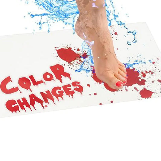 Blood Red Changing Halloween Bath Mat