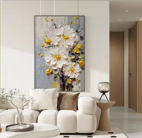 Nordic Abstract Flower Oil Painting