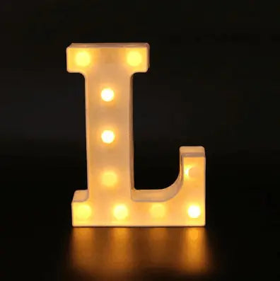 Letras del alfabeto LED