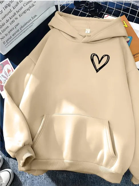 Sudadera con capucha con estampado 3D de amor cósmico