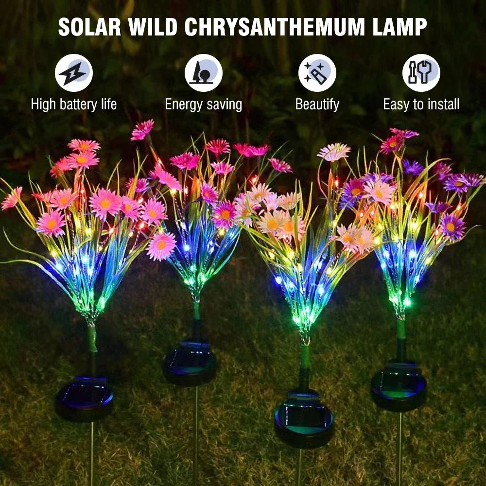 Solar LED Flower Lamp