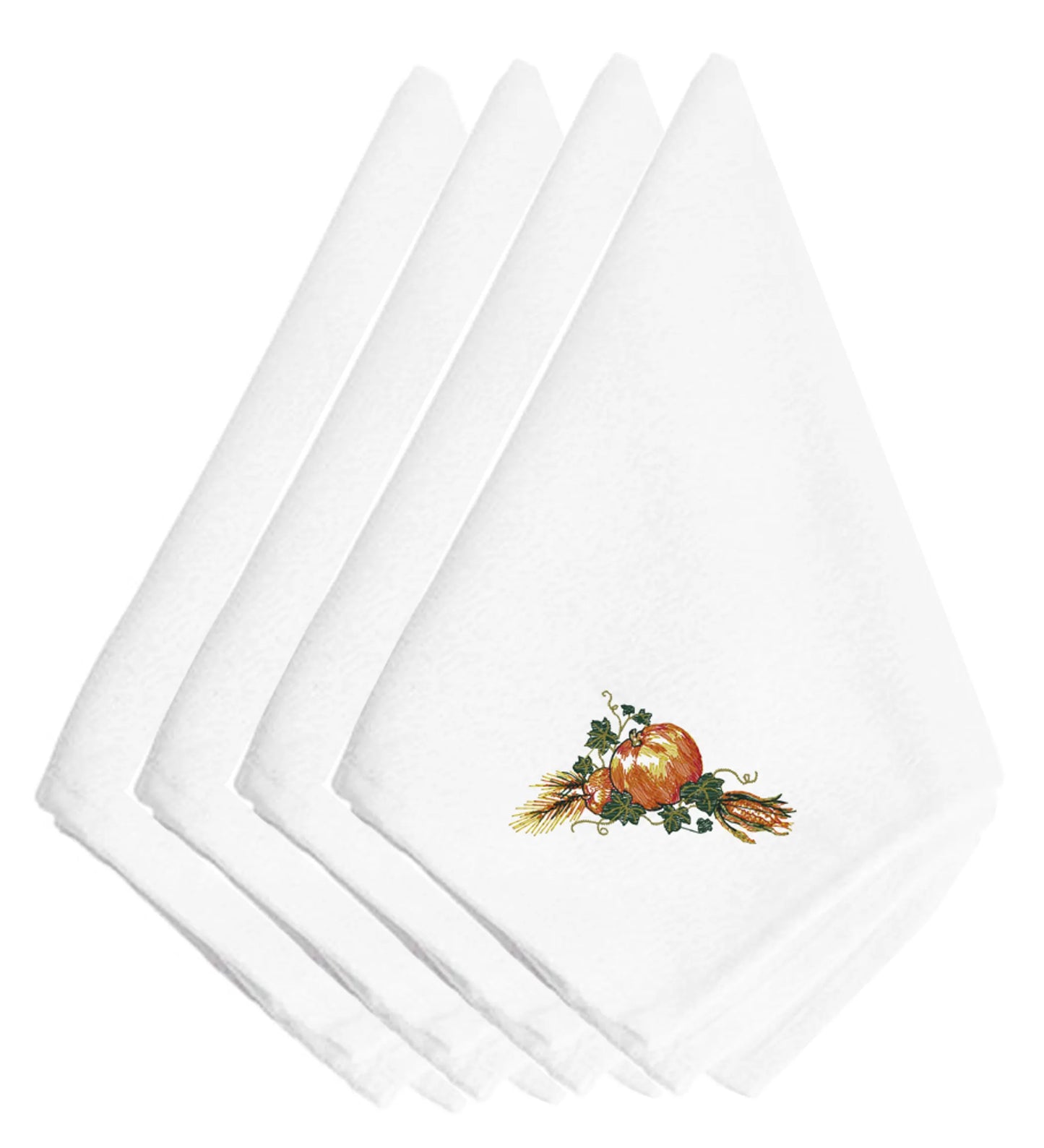 Thanksgiving Themed Embroidered Napkins