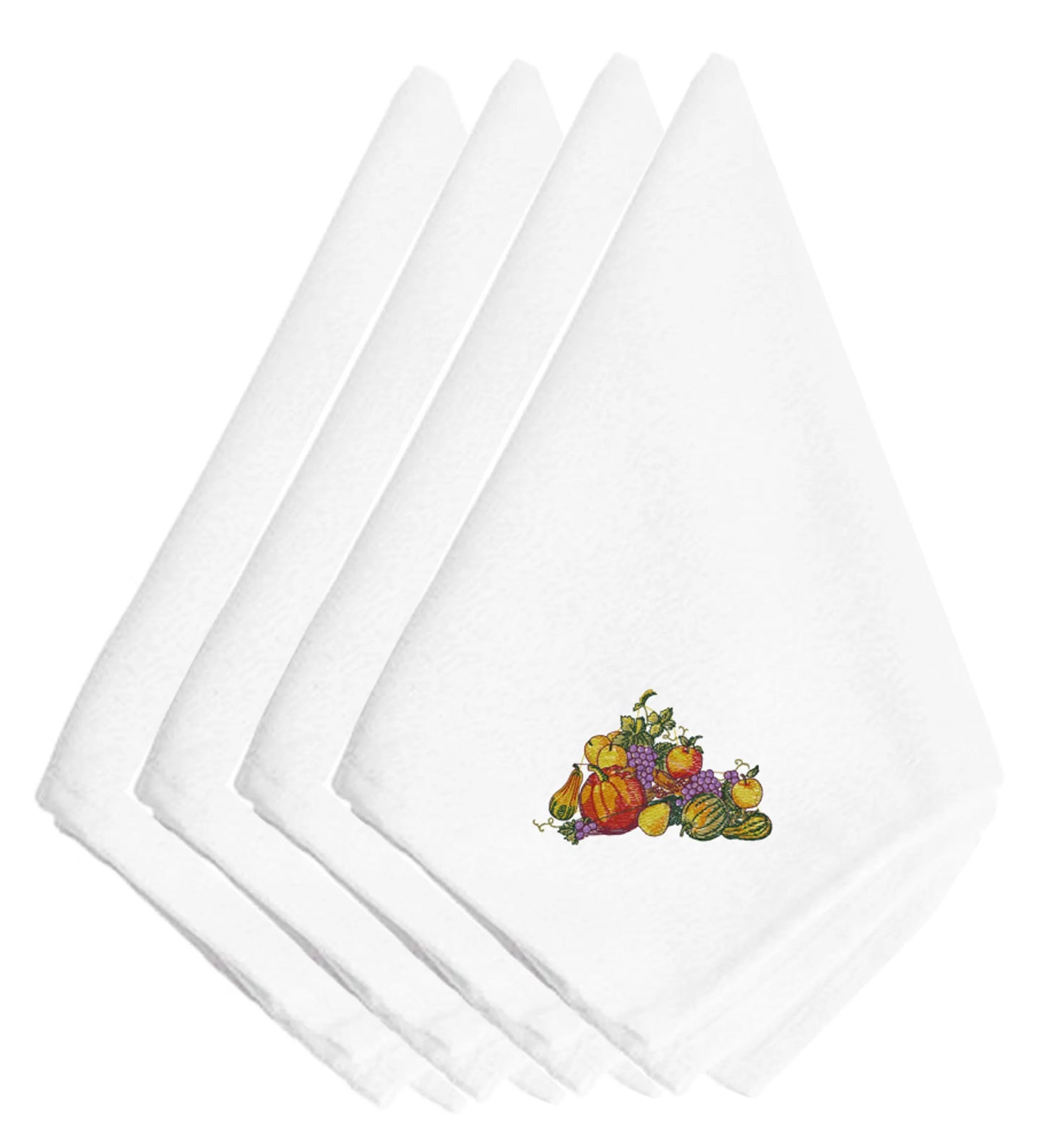 Thanksgiving Themed Embroidered Napkins