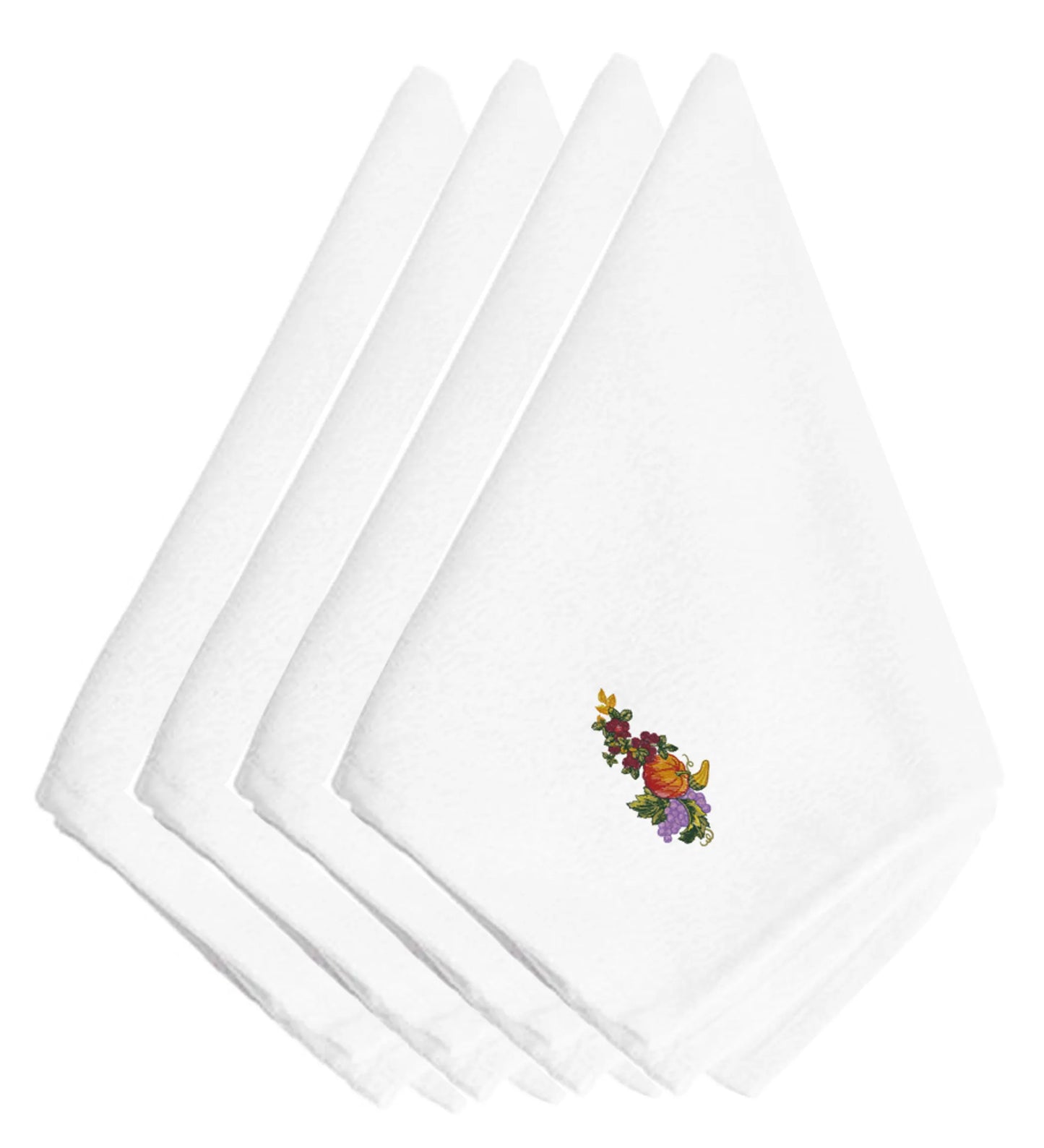 Thanksgiving Themed Embroidered Napkins