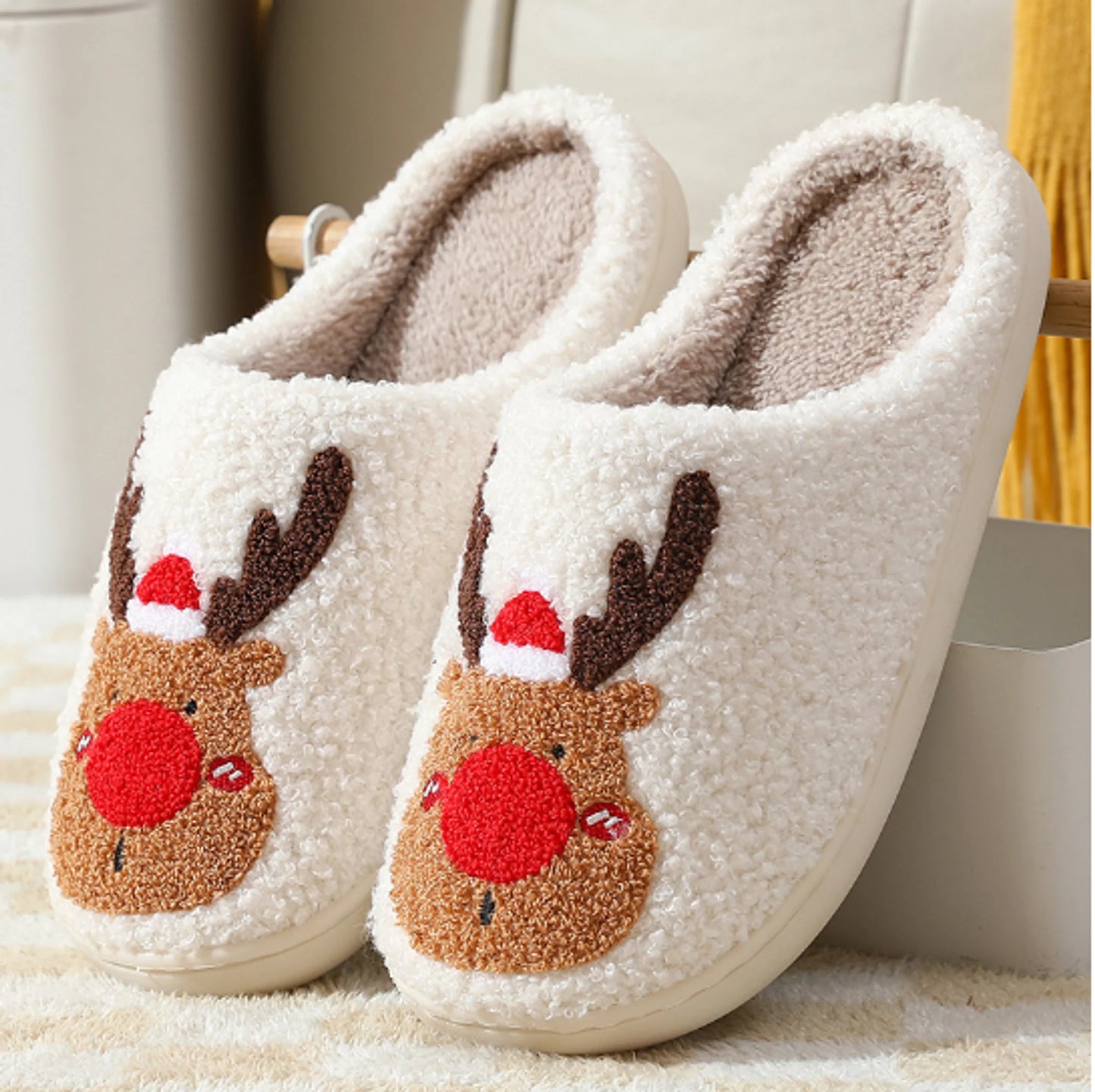 Pantuflas navideñas acogedoras