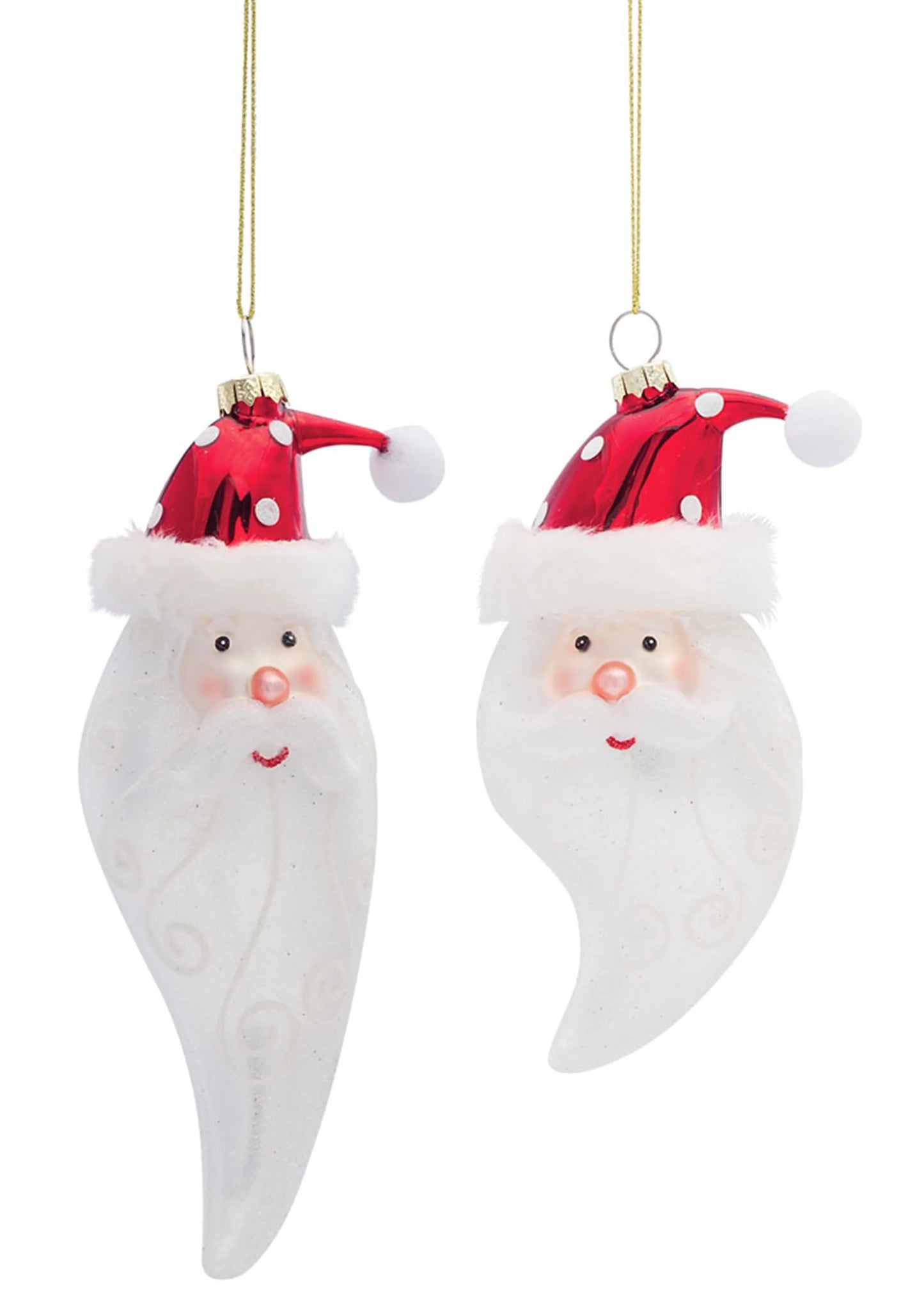 Santa Head Ornament (Set of 6)