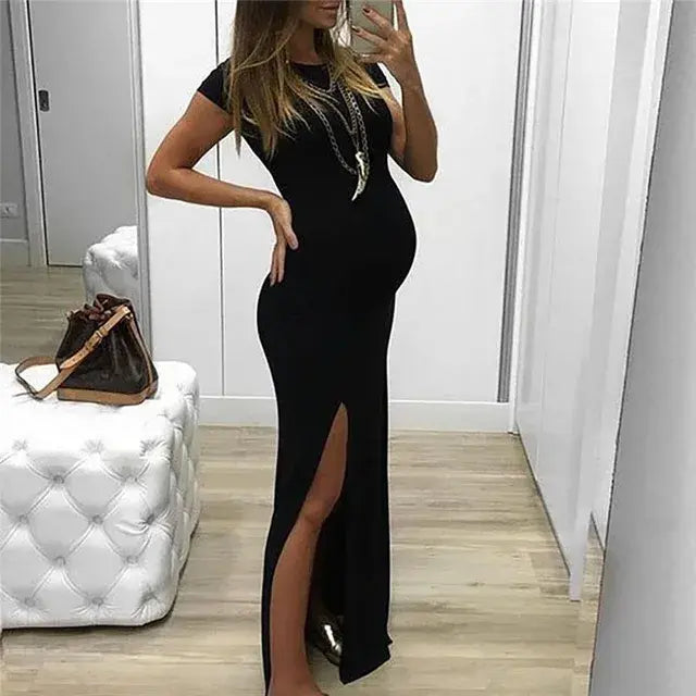 Ropa de embarazo con vestido largo