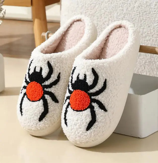 Pantuflas de araña para Halloween