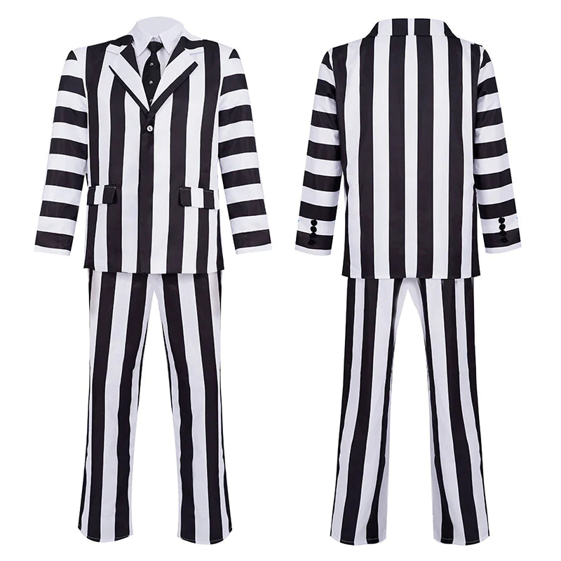 Ultimate Beetlejuice Costume Set with Suit & Wedding Dress