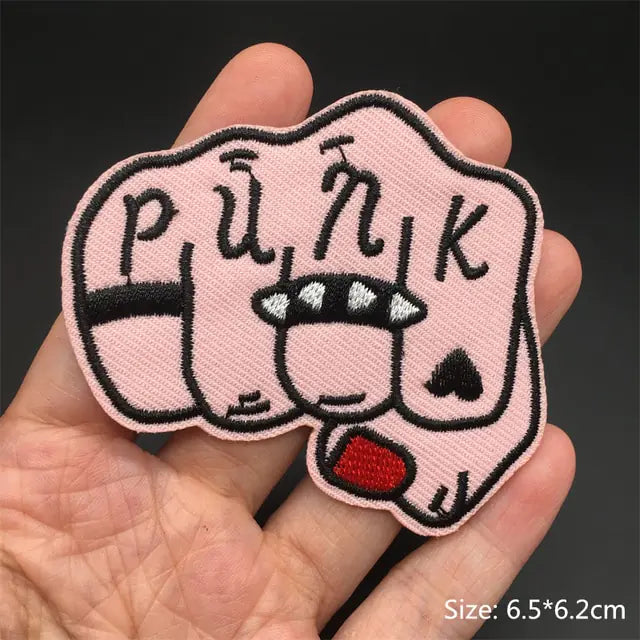 Parches para ropa de estilo rock punk