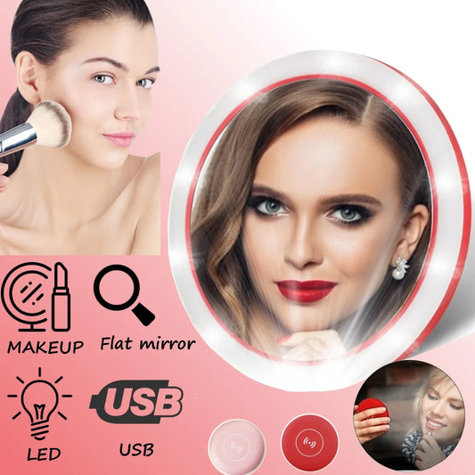 Espejo de maquillaje LED