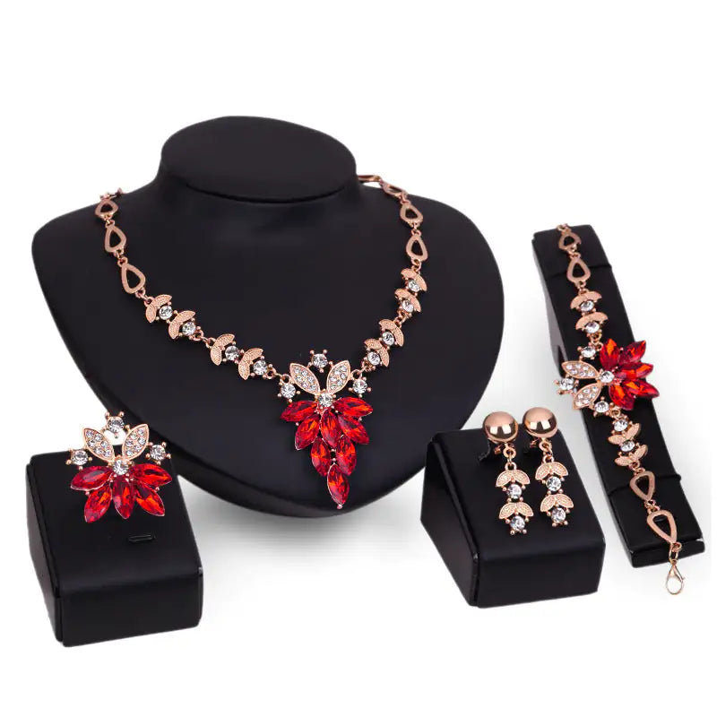 Conjunto de joyas nupciales indias doradas