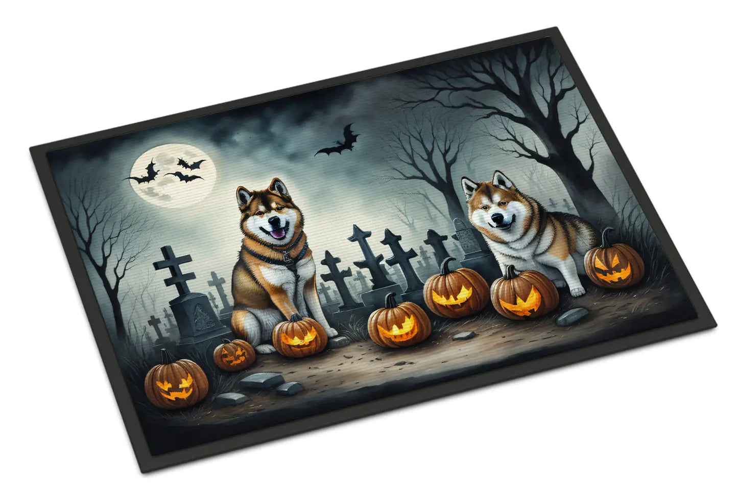 Felpudo espeluznante de Akita para Halloween