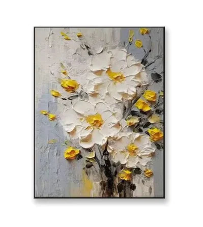 Nordic Abstract Flower Oil Painting