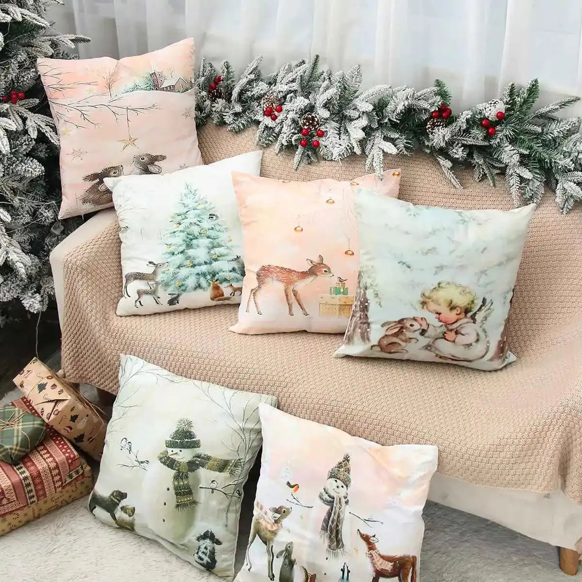 Almohadas navideñas