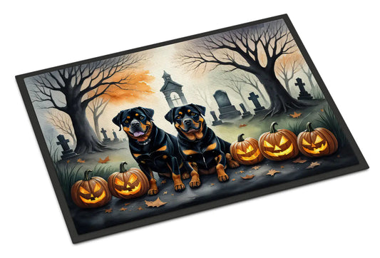 Felpudo espeluznante de rottweiler para Halloween