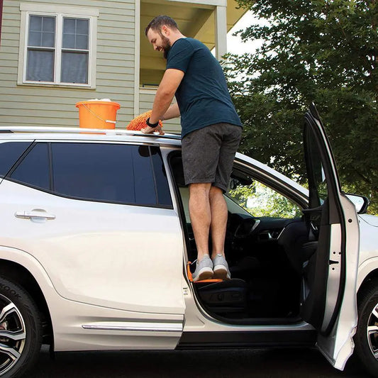 Escalón para portaequipajes de techo de coche plegable