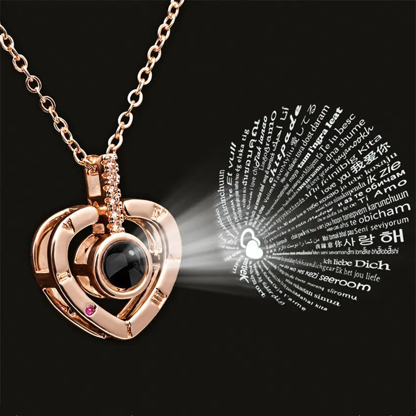 Projection I Love You Necklace - 100 Languages