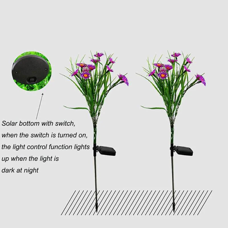 Solar LED Flower Lamp