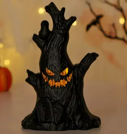 Halloween Ghost Stump Decoration