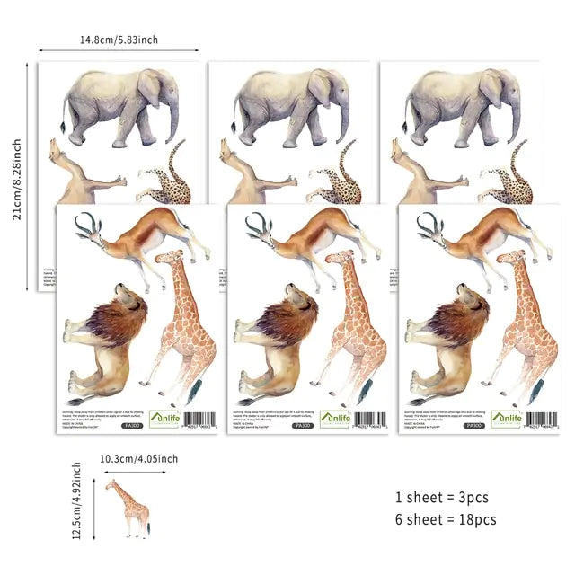 Pegatinas de animales para habitación de bebé