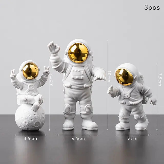 Conjunto de decoración para el hogar con astronauta y luna